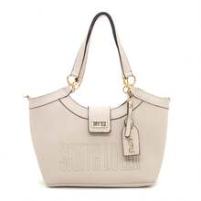 Santa Lolla Lola Shoulder Bag, Spacious Crossbody Bag With Pockets, Leather, Ideal For College, Party And Everyday Life - Màu be - Xem 1
