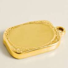 2 pezzi di ciondoli in acciaio inossidabile con forme assortite, inclusi rettangolo, ovale, goccia d'acqua, cuore, quadrato, per fai da te con resina, gocce d'olio, pietre, charms geometrici di alta qualità per la realizzazione di gioielli e decorazioni casual quotidiane