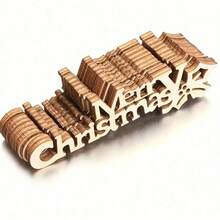 100/15/10/5 pezzi Mini decorazioni natalizie in legno da appendere, piccoli pezzi di legno per DIY, pittura, graffiti, decorazione per albero di Natale, decorazione a forma di lettera, decorazioni natalizie da appendere, regali