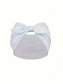 1 件超大兔耳头带，带松紧腰带 - 柔软混合瑜伽运动头巾，女士四季吸汗带，4 种颜色可选（黑色、棕色、白色、灰色）秋季发带蝴蝶结发饰秋季女式头巾健身吸汗跑步发带冬季度假装女士 - 彩色 - 查看 8