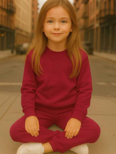 :   ¡COMODIDAD Y ESTILO PARA LAS PEQUEÑAS DE LA CASA!    Conjunto de pants para niña