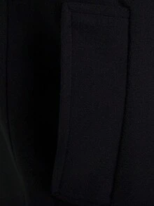 New Men's Double-Breasted Epaulet Overcoat D111, Fall Winter - Black - View 5