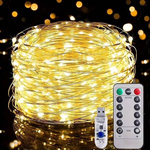 1 Pack Battery Powered Copper Wire Fairy Lights, Suitable For Bedroom, Christmas, Party, Wedding, Room Decor, Christmas Decor, Bedroom, Home, Party, Holiday, Lighting Gift