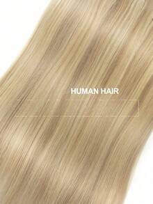 Sewn-In Hair Extensions, Human Hair, Remy Hair Bundles, 18/613 Ash Blonde Ombre Bleached Straight Hair, Handmade Woven, Sewn-In Extensions, Halloween Costume - S18/613 - View 6