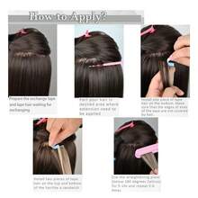 10pcs Brown Thick Tape In Hair Extensions Kanekalon Synthetic Hair 24 Inches 50g/Pack PU Seamless Tape In Extensions Silky Straight Suitable For All Women's Hair Needs