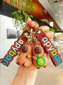 1pc/Set Cute Capybara Keychain, Kawaii Hamster Pendant, Backpack Keychain, Small Gift For Boys, Girls, Birthday, Holiday, Back To School