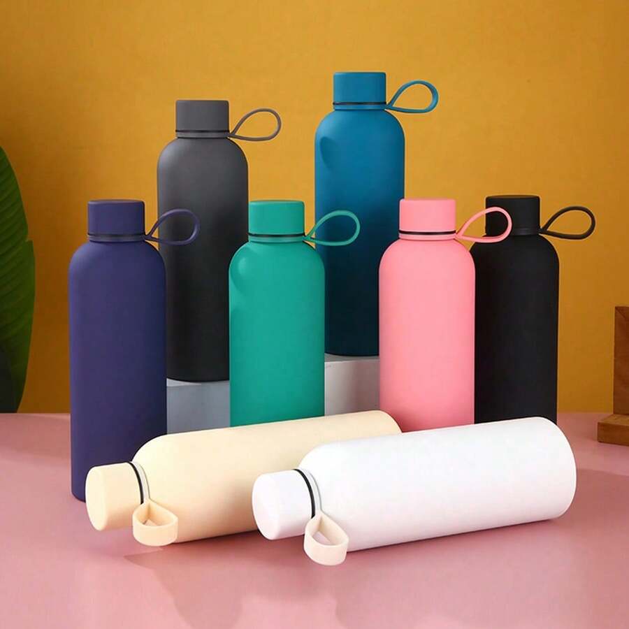 1 bình nước giữ nhiệt 500ml/16.9oz có quai xách, dung tích lớn bằng thép không gỉ, bình nước thể thao - Nhiều màu - Xem 1