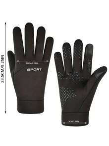 1 Pair Men's Outdoor Sports Equipment Cycling Gloves, Thermal Lined, Anti-Slip, Touchscreen, Suitable For Driving And Fishing In Autumn And Winter. - Multicolor - View 14