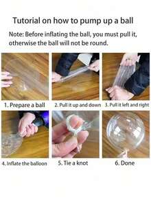 12个（6套）LED气球串灯，透明泡泡球设计，适用于生日、婚礼、周年纪念、情人节、夏季海滩派对装饰、室内派对装饰，暖白光 - 彩色 - 查看 7