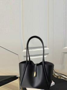 Neue Ankunft Einfarbige luxuriöse, stilvolle und vielseitige Damen Schulter Shopper Tasche