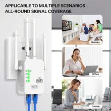 WiFi Extenders Signal Booster For Home - Internet Extender WiFi Booster, Long Range Up To 12880Sq.Ft And 120 Devices WiFi Repeater Signal Booster