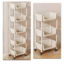 1pc Movable Utility Cart, Multi-Tier Storage Rack For Snacks, Fruits & Vegetables, Home/Kitchen Use