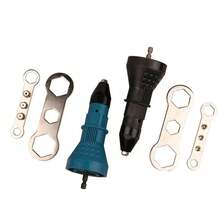 Electric Rivet Nut Gun Adaptor Insert Cordless Riveting Tool Power Drill Kit US - Multicolor - View 1