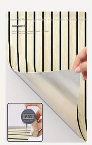 1卷自粘木纹壁纸 - 加厚网格图案，直纹拼接设计，适用于客厅电视背景墙和装饰墙，易撕易贴，现代家居装饰，壁纸装饰，表面光滑 - 金橙色40*300cm - 查看 7