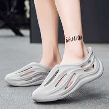 Men's Casual Slip-On Breathable Sandals - Grey - View 6