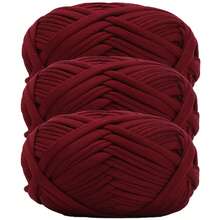 1/3pcs(100g/300g) Premium Polyester Crochet & Knitting Yarn, 30m/100g/Pc Length - Ideal For DIY Projects, T-Shirts, Slippers & Baskets,Fabric Strip Handmade Weaving Diy Bag, Toy, Shoe, Carpet, Organizing Basket Thread