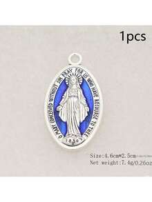 1/10 Medalla Milagrosa de la Virgen María Colgante Dorado/Plateado, Manualidades para Joyería DIY - colgante - Ver 20