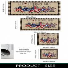 1pc Patriotic Plaid Pattern Printed Rug, Faux Wool Mat - Highly Absorbent, Easy To Clean, Suitable For Home Decor, Farmhouse, Entryway, Indoor, Room Decoration, Kitchen, Dining Room, Small Office/Home Office, Sink, Laundry Room, Doormat, Kitchen Mat, Non-Slip Mat