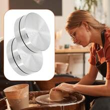 陶艺拉坯修整旋转工具，陶瓷粘土陶艺修整旋转器银金属粘土旋转工具陶艺精加工工具，适用于陶艺粘土艺术家陶瓷和陶艺工具