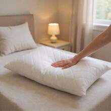 MADE IN TURKEY 6-Pack Quilted Pillow Protectors – 50x70 Cm – Waterproof & Breathable Alez Set – 100% PES – Dust, Sweat & Spill Resistant - White - View 5