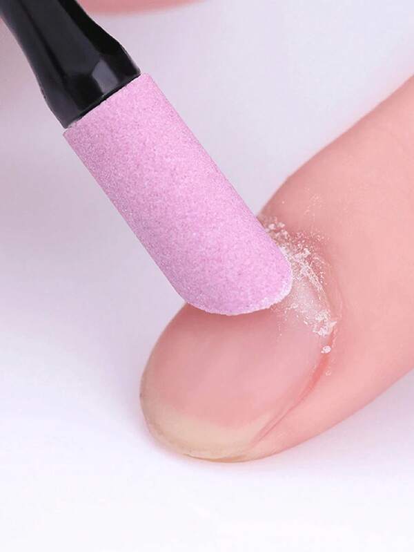 PRO 5-In-1 Nail Drill Pen! Double Sided Crystal File & Cuticle Tool | Reusable Nail Buffer & Shiner With Protective Cap | Manicure Must Have