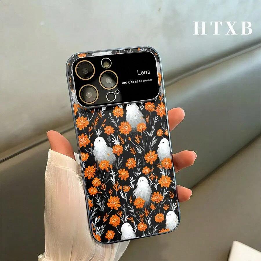Teléfono Halloween Patrón de fantasma floral amarillo galvanizado | Ventana de visualización grande esmerilada AG 2 - En - 1 17 17 17 Pro 17 Pro 16 Pro 16 Pro 16 Plus 16 15 Pro 15 Pro 15 Plus 15 14 Pro 14 Pro 14 Plus 14 13 Pro 13 Pro 13 12 Pro 12 Pro 12 Series - Plateado - Ver 1