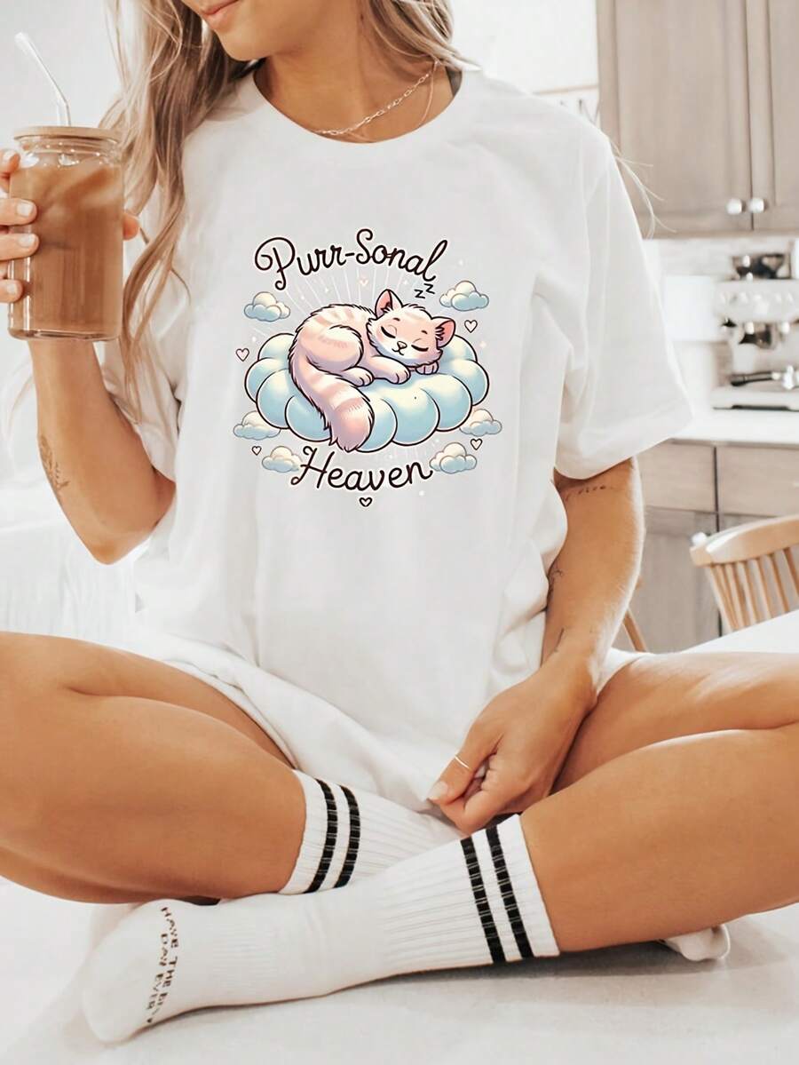 T Nap Uni Whimsil Sping T Shirt, Cute Kittens Gift For T Lovers, Ft Pastel Colors - Blanco - Ver 1