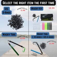 Herramienta de gusano loco Reaction Tackle, anillos en O locos, aparejo loco, gusanos de plástico estilo Senko - Herramienta de camuflaje PLUS 125 juntas tóricas + 10 ganchos - Ver 5