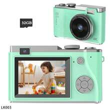 4800万像素自动对焦数码相机，支持4K视频拍摄、16倍数码变焦，小巧便携，适合青少年、成人和初学者使用，支持视频录制/拍照/自拍 - 也适合儿童和初学者使用