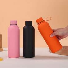 1 bình nước giữ nhiệt 500ml/16.9oz có quai xách, dung tích lớn bằng thép không gỉ, bình nước thể thao - Nhiều màu - Xem 5