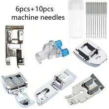 11/16/32/42/48/52pcs Sewing Machine Presser Foot Set Compatible With Brother, Baby Lock, Singer, Janome And Most Low Shank Sewing Machines, Complete Sewing Machine Presser Foot Kit, Home Sewing Machine Sewing Accessories, Sewing Machine Parts, DIY Sewing Accessories
