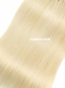 Sewn-In Hair Extensions, Real Human Hair, Remy Hair Bundles, Platinum Blonde #60 Straight Hair, Handmade Woven, Sewn-In Extensions, Halloween Costume - S60 - View 6