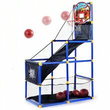 Juego de baloncesto de 1 pieza, con 2 pelotas y aro, ideal para interiores y exteriores, ideal para cumpleaños, juegos y pasatiempos, deportes y juegos al aire libre, juguetes deportivos.