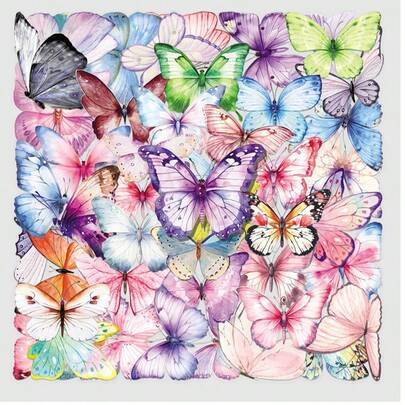 50 szt./opakowanie kolorowych naklejek z motylami, przezroczyste naklejki PET, kreatywne, marzycielskie, wykwintne owady, odpowiednie na butelki z wodą, laptopy, deskorolki itp. Żywy, estetyczny zestaw graffiti, odpowiedni do pamiętników, albumów, dekoracji imprezowych, idealny na zimę i Nowy Rok.