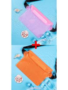 1/2 件 PVC 防水腰包沙滩包,大容量防水手机袋,夏季户外运动防水包,三重密封防水腰包斜挎包防水袋,户外运动沙滩手机保护袋 - 彩色 - 查看 26