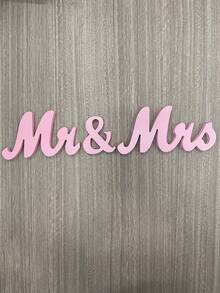 3 件/套白色木制先生和小姐木制字母，套装，婚礼桌的先生和夫人标志，派对装饰主桌婚礼木质字母，新婚标志周年派对情人节装饰，婚礼餐桌装饰，圣诞装饰