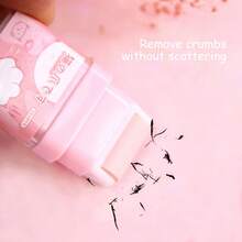 1 Piece Cat Paw Cute Roller Eraser Girl Pencil Eraser Cartoon Pen Eraser Supplies Prize Office Eraser Gift For Giving - 粉色 - 查看 2