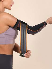 JINGBA SUPPORT 1pc Unisex Elastic Breathable Elbow Sleeve - Multi-Color Compression Elbow Support With Adjustable Strap, Suitable For Sports And Daily Wear - Multicolor - View 3