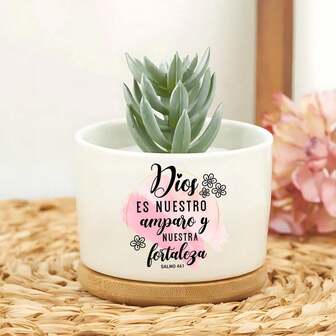 Jarrones de jardín, regalos cristianos, regalos para amantes de las plantas para mujeres, Día de la Madre, Día del Padre, Pascua - Macetas cerámicas para plantas de interior, macetas decorativas para exterior, macetas pequeñas para suculentas, soportes para plantas de interior, macetas para plantas de exterior, macetas de jardín