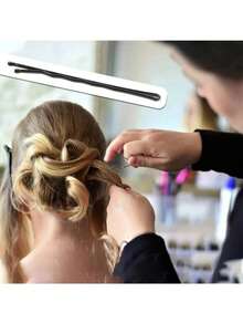 50 pièces/100 pièces Accessoires de cheveux pour la salle de bain, barrettes noires épaisses en une seule pièce pour les franges et la fixation des coiffures pour la rentrée scolaire, pinces à cheveux, pinces en acier, serre-têtes, pinces plates noires, pinces latérales audacieuses, pinces pour les franges, épingles à cheveux, pinces à cheveux fixes, épingles à cheveux noires, épingles à cheveux ondulées jetables et pinces à griffes pour femmes - accessoires de cheveux de mariée invisibles, rentrée scolaire. (Salle de bain/Automne/École/Voyage/Utilisation quotidienne/Portable)