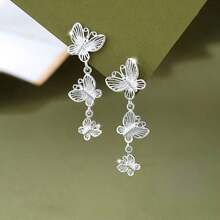 Three Butterfly Earrings, Elegant, Exquisite, Cute And Unique Design Style, Suitable For Daily Wear In Various Occasions