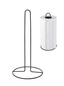 Paper Towel Holder, Vertical Tabletop, Silver/Black - Black - View 2