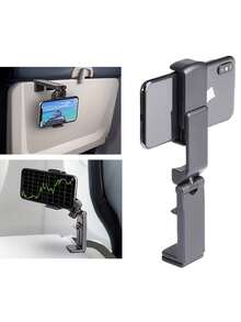 Flugzeug Handyhalterung, tragbarer Reiseständer Schreibtisch Flug faltbar verstellbar drehbar Selfie Halterung Zughalterung, Sitzhalterung, 360° drehbar multifunktional großer faltbarer Handy Tischständer - verstellbare Höhe, kompaktes Design, Flugzeugsitz, Hochgeschwindigkeitszug, Kofferraum, Küchenschrank kompatibel - robuste Kunststoffkonstruktion