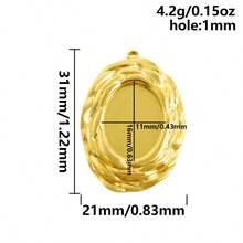 2 pezzi di ciondoli in acciaio inossidabile con forme assortite, inclusi rettangolo, ovale, goccia d'acqua, cuore, quadrato, per fai da te con resina, gocce d'olio, pietre, charms geometrici di alta qualità per la realizzazione di gioielli e decorazioni casual quotidiane