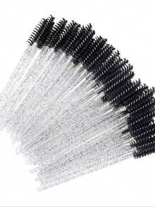 100/70/50PCS Eyelash Brushes, Mascara Wands With Container, Bendable Disposable Eyebrow Spoolies, Lash Brush For Lash Extensions, Eyebrow Spoolie, Castor Oil Brushes (Not All Sku Are In Bottle) (Multiple Colors Available)