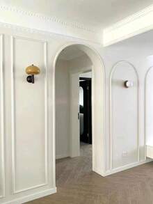 European Style Paintable Sticky Strips - Peel & Stick Architectural Decorators Lines, For Door Frames, Window Trim, TV Walls - White, Easy Painting After Application - Ideal For DIY Home Improvement & Professional Projects, Interior Design, Decorative Accents, Smooth Surface, Trim Tape, Interior Designers