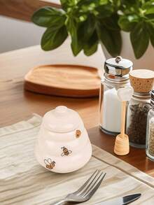 1 hũ đựng gia vị hình con ong sáng tạo, hũ đựng gia vị nhà bếp dễ thương, quà tặng đám cưới kiểu Châu Âu, bộ quà tặng hũ đựng mật ong và gia vị bằng gốm hoạt hình đáng yêu, đồ dùng học tập - trắng - Xem 9