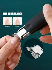 Nowy, duży obcinacz do paznokci ze skośną końcówką i rowkiem, przenośny obcinacz do paznokci ze stali nierdzewnej, szczypce jednorazowego użytku, kształt orlego dzioba do użytku domowego, duże narzędzia do paznokci, odpowiednie do grubych i twardych paznokci, przycinanie paznokci u rąk i nóg, szczególnie dla mężczyzn i osób starszych, powrót do szkoły