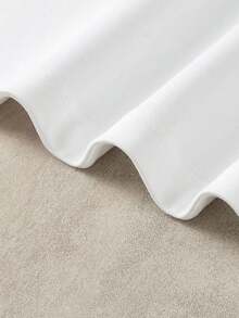 女士棉质长袖T恤，宽松中长款白色上衣，叠穿衬衫，时尚秋冬