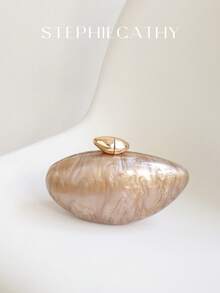 STEPHIECATHY Women's Glamorous Elegant Acrylic Clutch Magnet Closure Long Chain Shoulder Cross Body Evening Bag For Dinner Cocktail Party Banquet Dating Gift, Perfect For Party Wedding Prom Dinner/Banquet, Matching With Holiday Party Dress Evening Dress & Sequin Dress - Coffee Brown - View 9